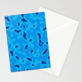 Blue Geometric Pattern Stationery Card