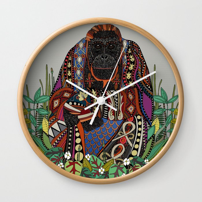 orangutan king pewter Wall Clock