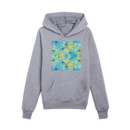 Time Well Spent - Blue And Orange Abstract Art Kids Pullover Hoodies