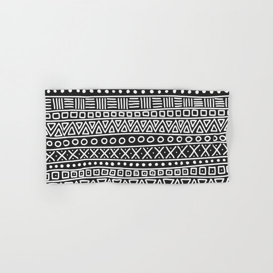 Geometric Doodle Plaid Hand & Bath Towel
