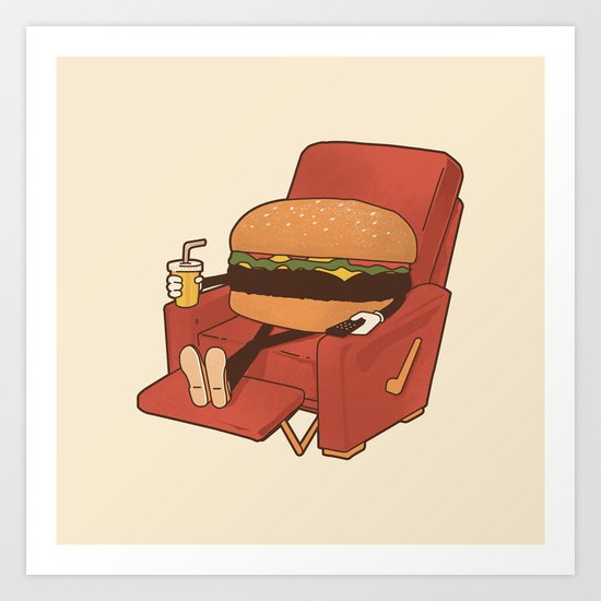 Lunch Break. Art Print