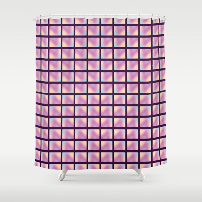 Iridescent Texture Pattern Shower Curtain