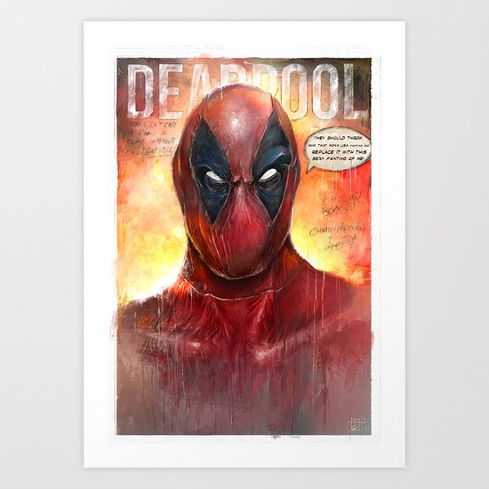 Sexy, sexy Deadpool Art Print