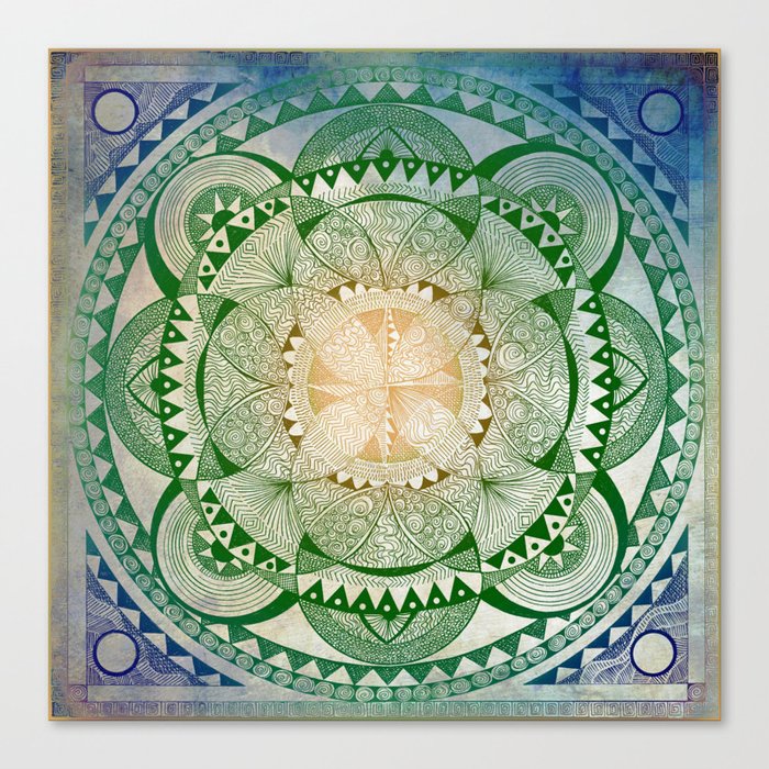Metta Mandala, Loving Kindness Meditation Canvas Print
