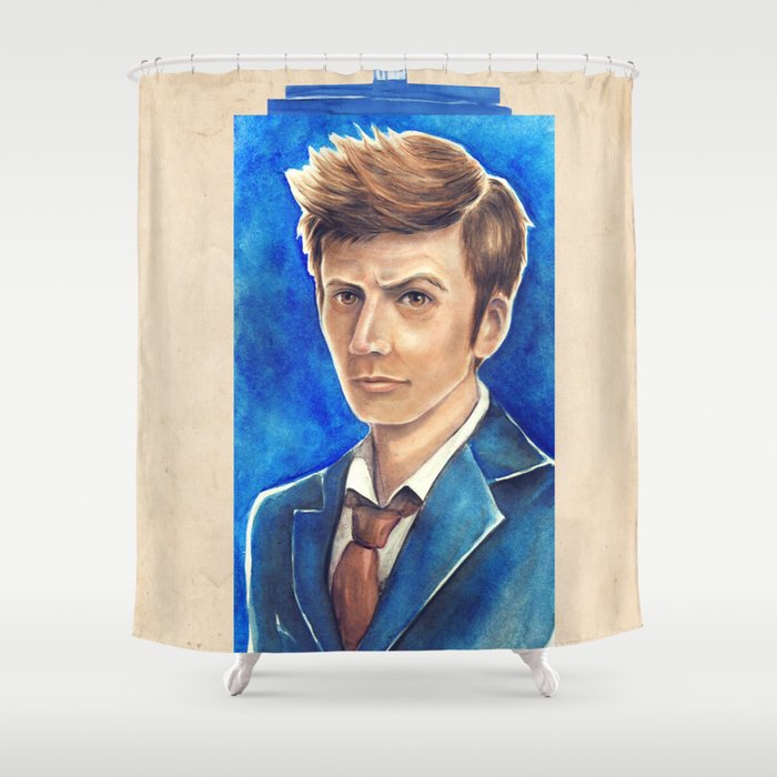 David Tennant 10th Doctor Who Shower Curtain