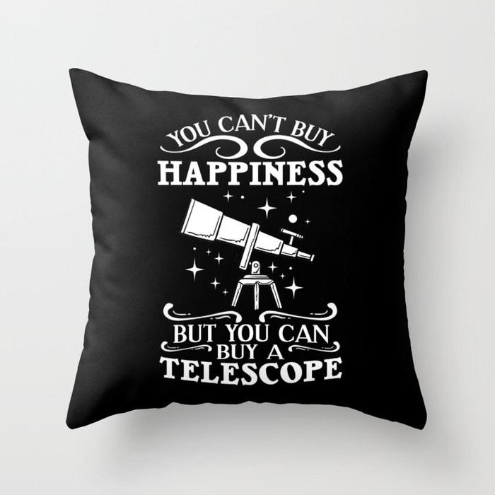 Telescope Astrophysic Astrophysicist Astronomy Throw Pillow