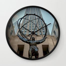 Atlas Statue Wall Clock