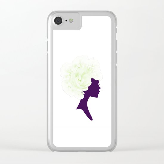 Rose Silhouette Clear iPhone Case