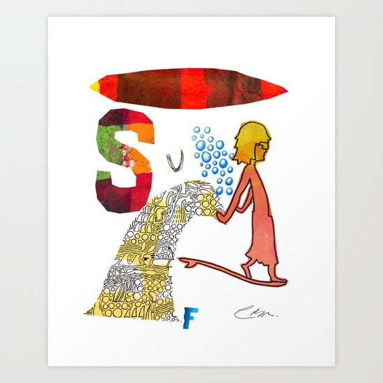 Surf Art Print