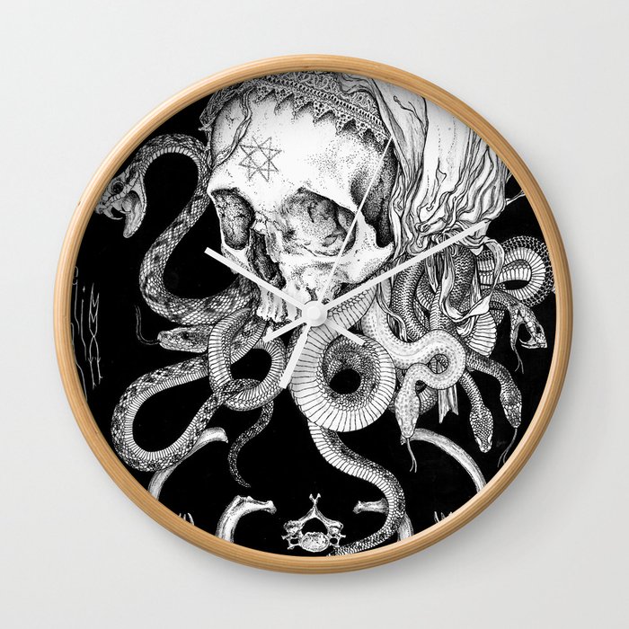 Witch Skull Wall Clock