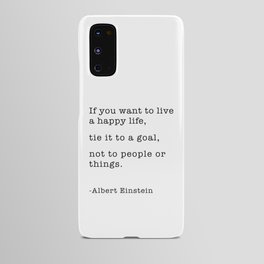 Einstein quotes about happiness Android Case