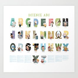 Science ABC Art Print