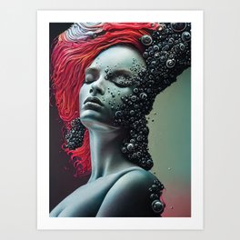 silver woman 01 Art Print