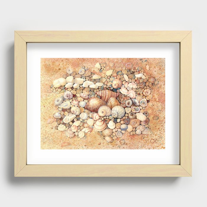 Shells on Sand Recessed Framed Print