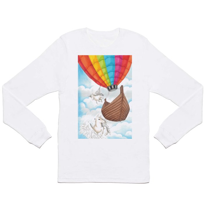 PEGASUS and RAINBOW AIR BALLON Long Sleeve T Shirt