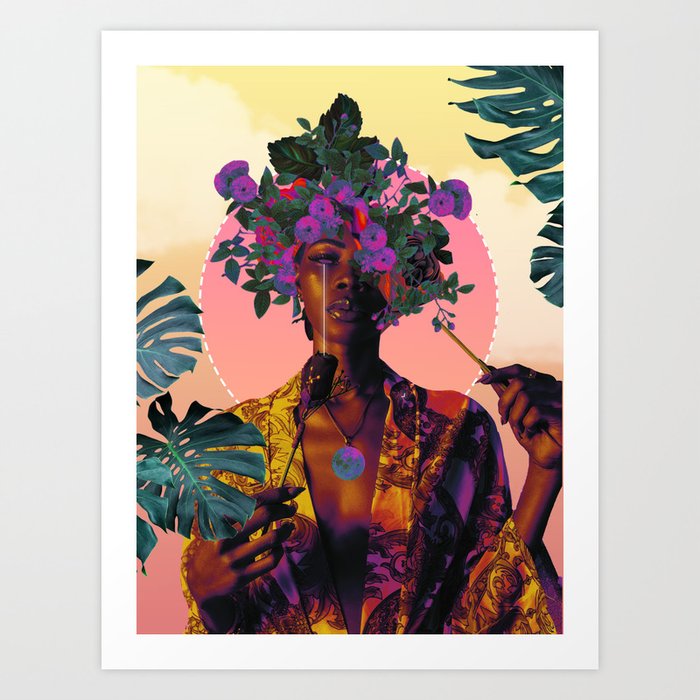 Flower Goddess Art Print