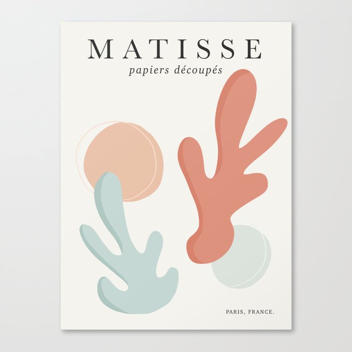 Exhibition Poster Matisse | Papiers Decoupes Canvas Print