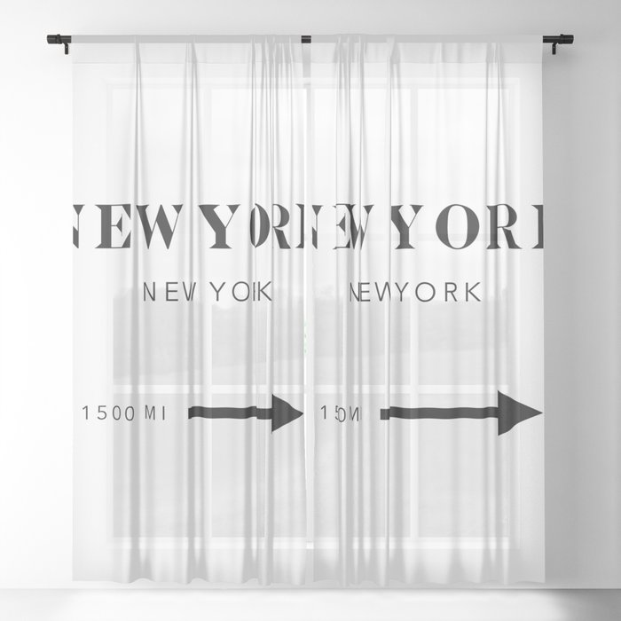 New York New York City Miles Arrow Sheer Curtain
