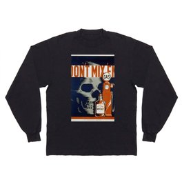 Don't mix 'em - Skull Whiskey Gas Illustration Long Sleeve T-shirt