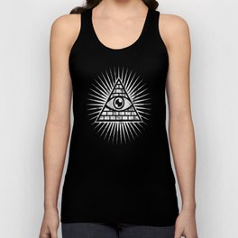 All seeing eye, eye of God, Masonic, triangle, pyramid Unisex Tank Top
