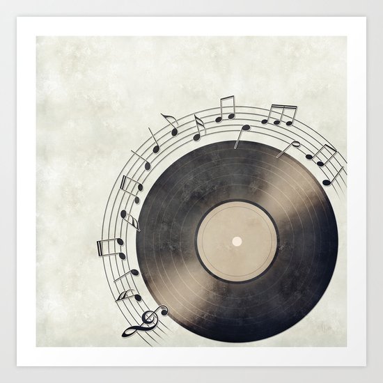 Vinyl Music Collection Art Print