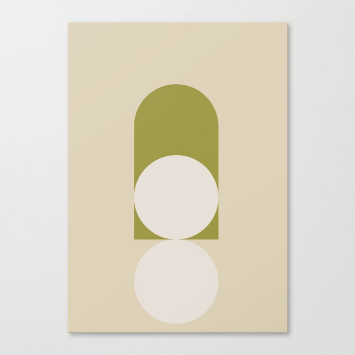Contemporary Composition 05 - Golden Lime Canvas Print