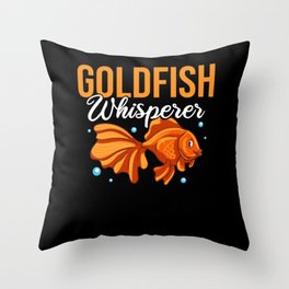 Goldfish Oranda Tank Food Bowl Aquarium Throw Pillow