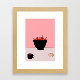 Cherry Bowl Framed Art Print