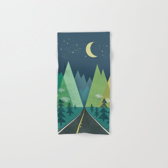 The Long Road at Night Hand & Bath Towel