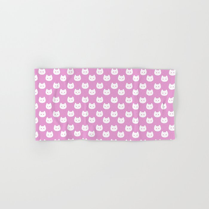 Kitty Dots in Pink Hand & Bath Towel