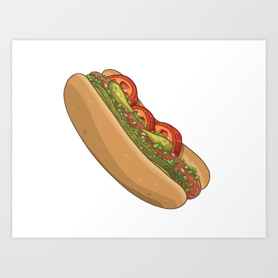 Chicago Dog Art Print