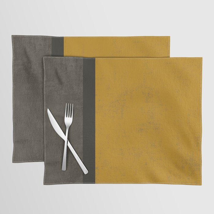 Abstract mustard grey Placemat
