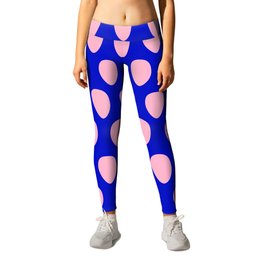 Pink and Blue Strawberry Seeds Pattern Design Leggings