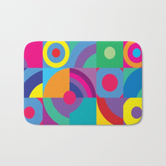 Geometric Figures in color Bath Mat