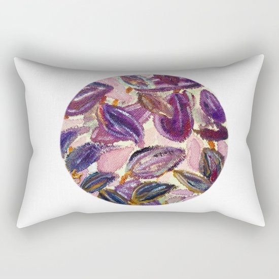 Purple Leaves Rectangular Pillow