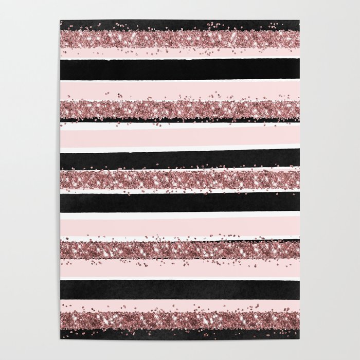 Black with rose gold on sale stripes