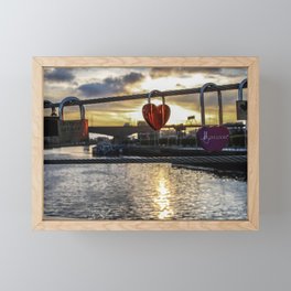 Padlocks of Love, Glasgow Scotland Framed Mini Art Print