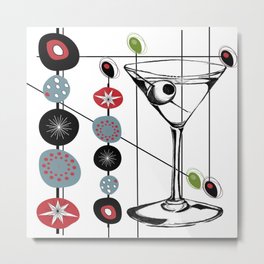 Mid-Century Modern Art Atomic Cocktail 3.0 Metal Print