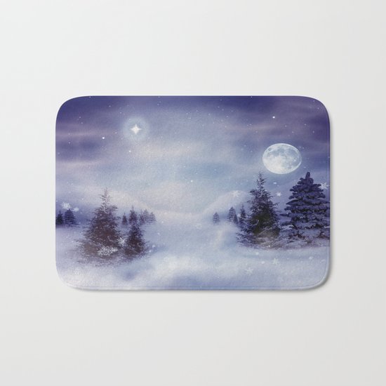 Winter Night Bath Mat
