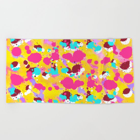 Summer Splash Pop Art Beach Towel