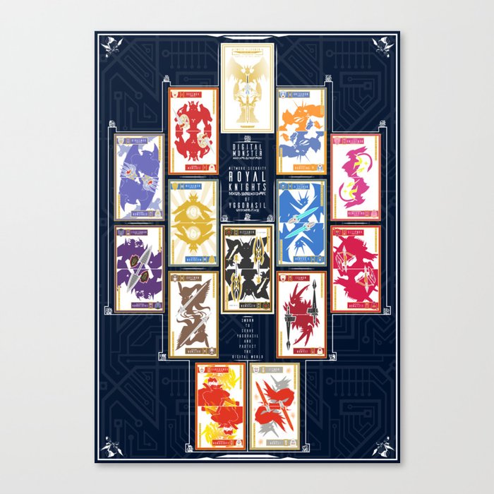 Knights of Yggdrasil | Royal Knights Card Set (Digimon) Canvas Print