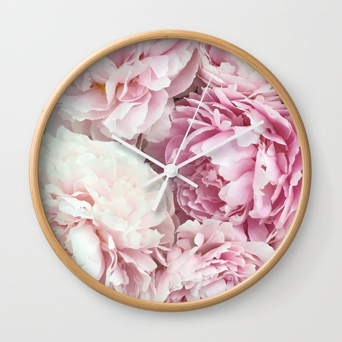 A bunch of peonies Wall Clock