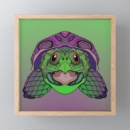 Excited Tortoise Framed Mini Art Print