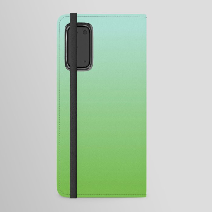 OMBRE SPRING GRASS GREEN & SKY BLUE  Android Wallet Case