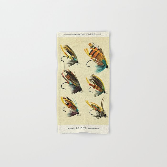 Illustrated Salmon Fly Fishing Game Fish Identification Chart Hand