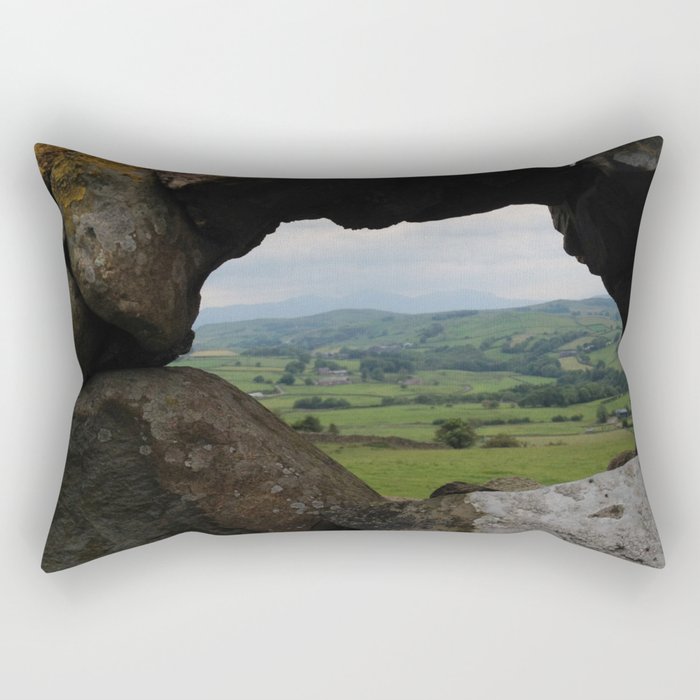 Rock Wall Window Rectangular Pillow