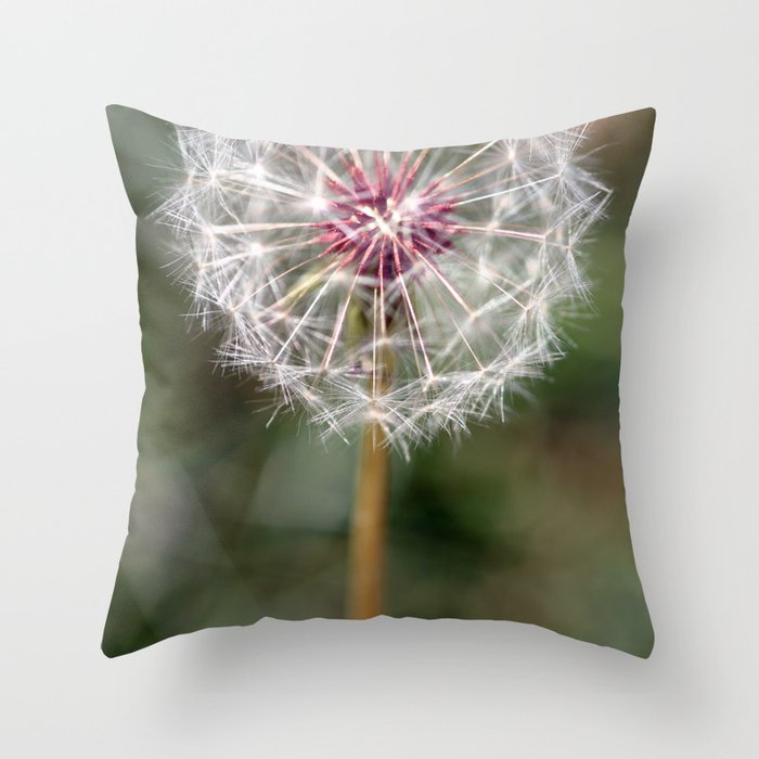 Dandelion Seed Head Throw Pillow