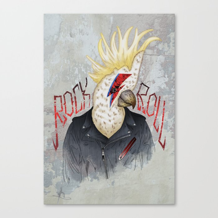 ROCK & ROLL BIRD!! Canvas Print