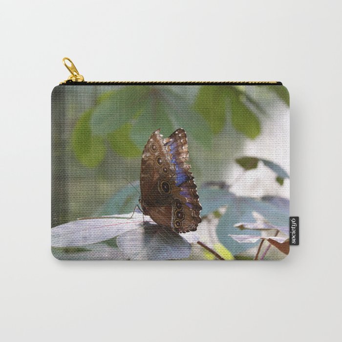 Butterfly Blue Carry-All Pouch