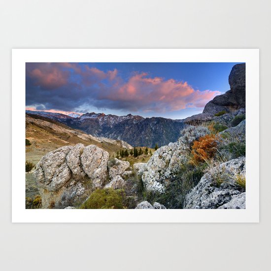 "Mountain Light". Sunset at the Alayos. Art Print